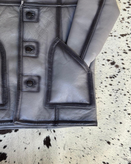 CHAMARRA BORREGO BOTONES GREY