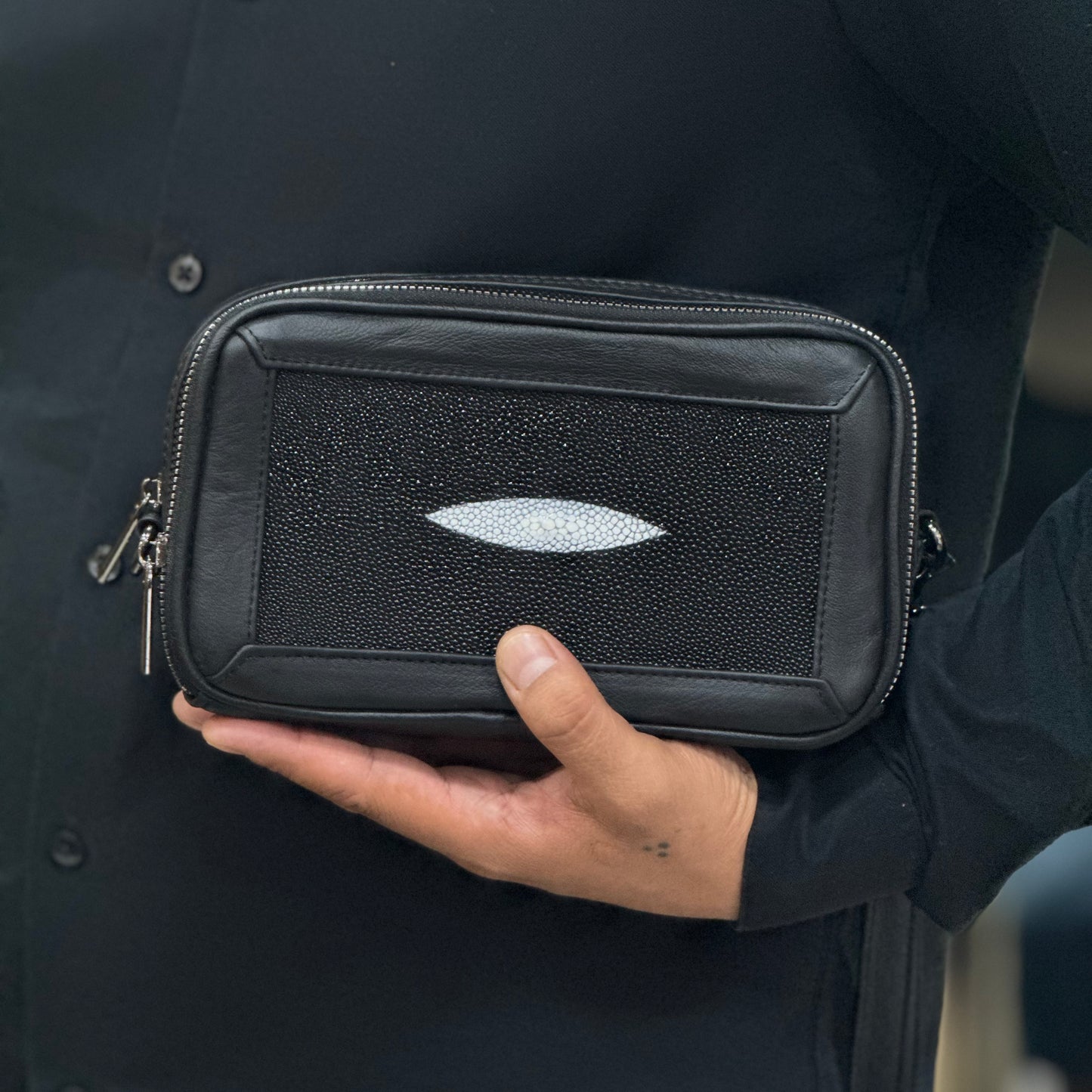 BANDOLERA MINI MANTARRAYA REY BLACK