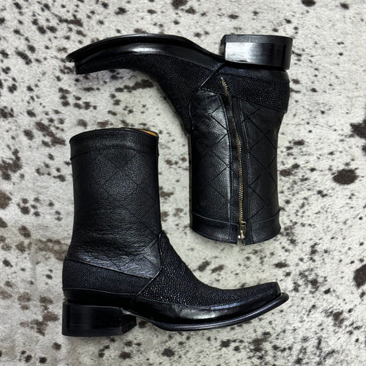 BOTINES OLIMPO MANTARRAYA PULIDA BLACK