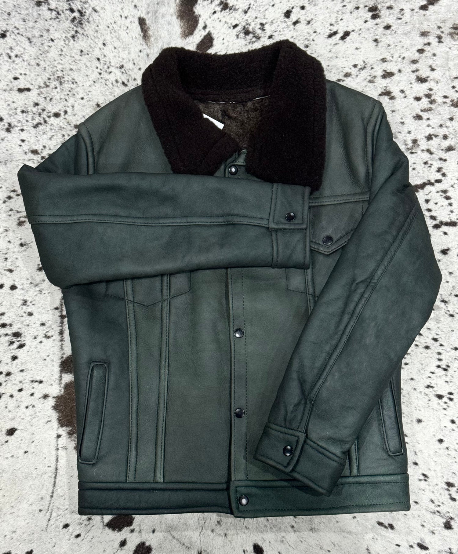 CHAMARRA BORREGO BROCHE GREEN