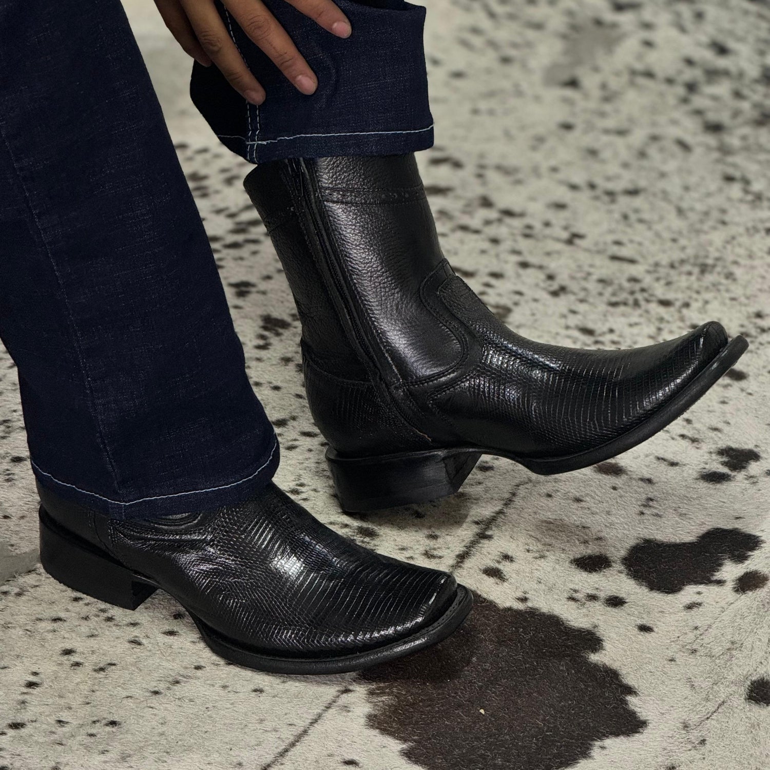 BOTINES DUBAI LIZAR BLACK