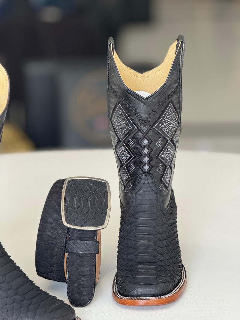 COMBO BULL PYTHON NOBUCK BLACK