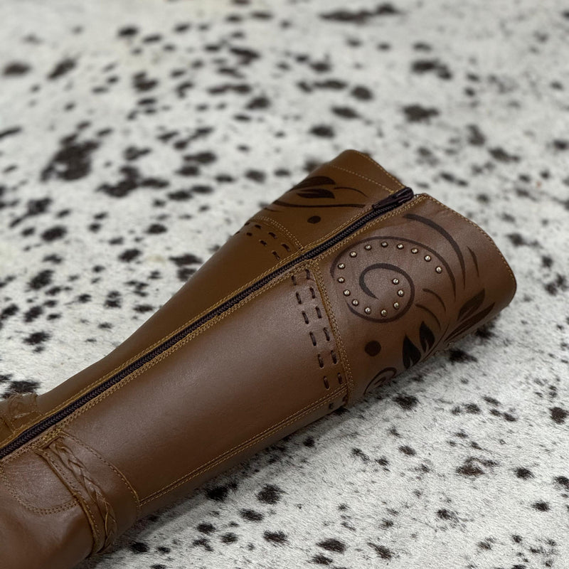 BOTAS VAQUERAS PULL UP MIEL TUBO ALTO