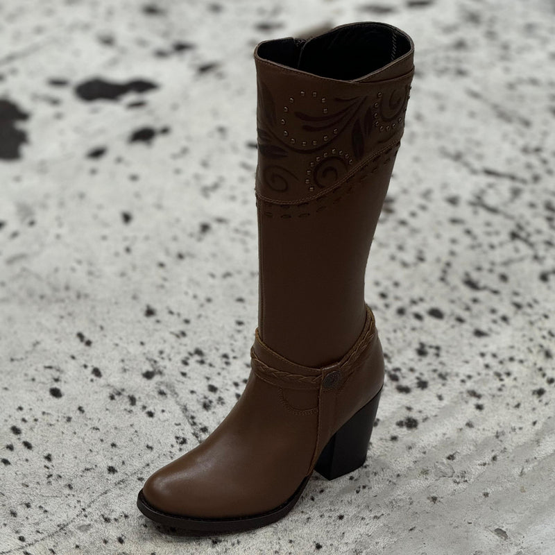 BOTAS VAQUERAS PULL UP MIEL TUBO ALTO