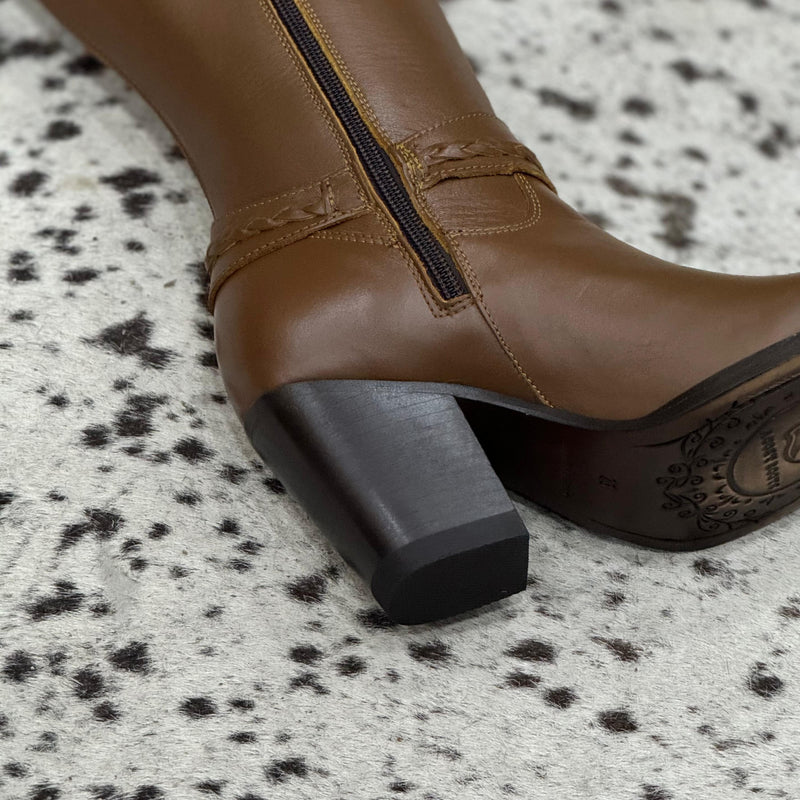 BOTAS VAQUERAS PULL UP MIEL TUBO ALTO