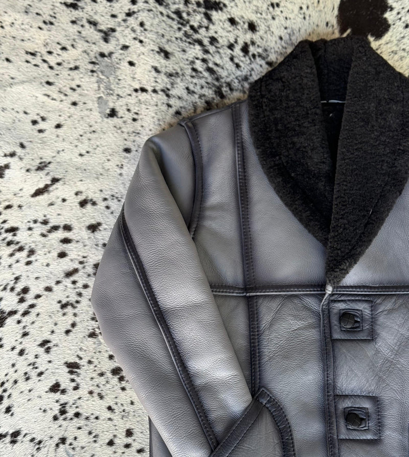 CHAMARRA BORREGO BOTONES GREY