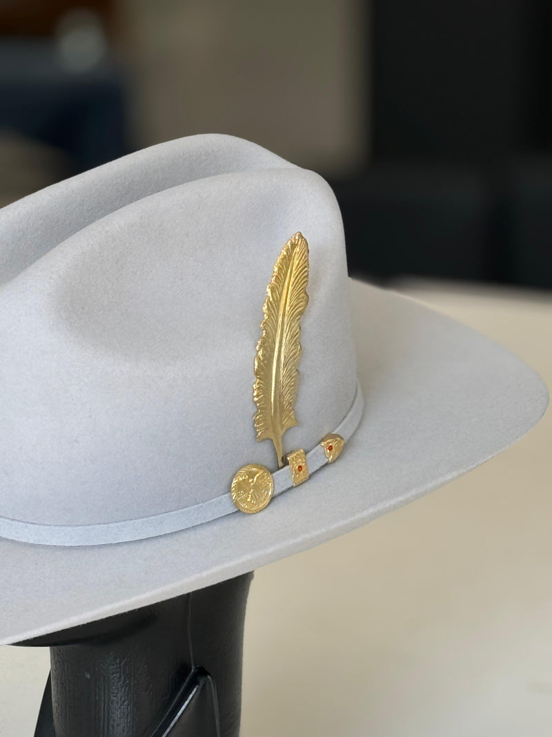 TEXANA MORCÓN ESTILO DIAMANTE PELO DE CONEJO GRIS CRISTAL 200x