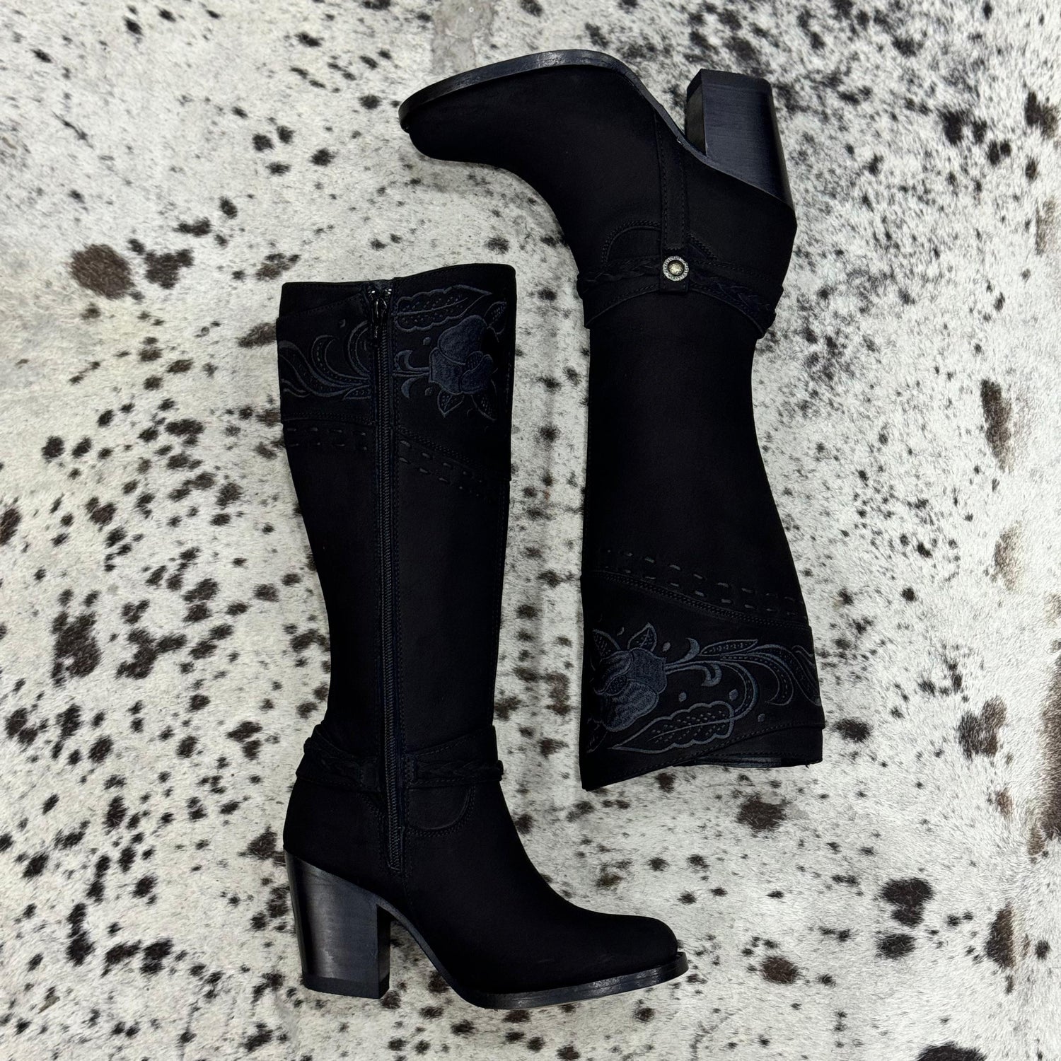 BOTAS VAQUERAS SUBLIME BLACK NOBUCK TUBO ALTO