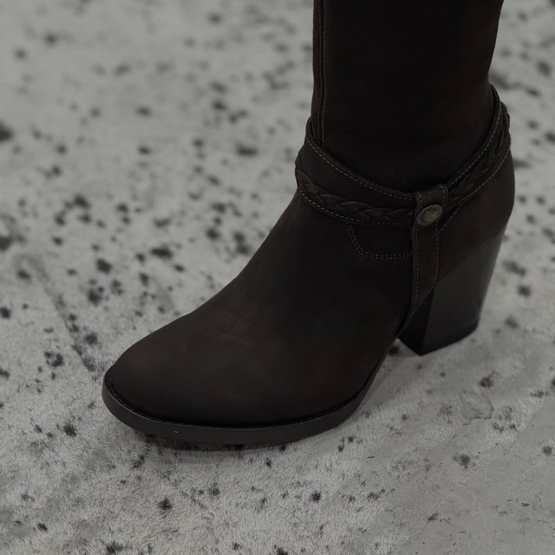 BOTAS VAQUERAS SUBLIME CHOCÓLATE NOBUCK TUBO ALTO