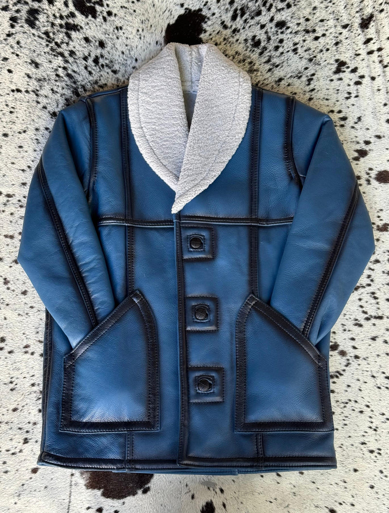 CHAMARRA BORREGO BOTONES BLUE