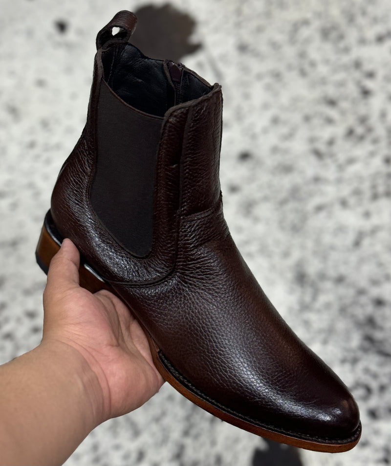 COMBO OVAL VENADO TABACO ZÍPER