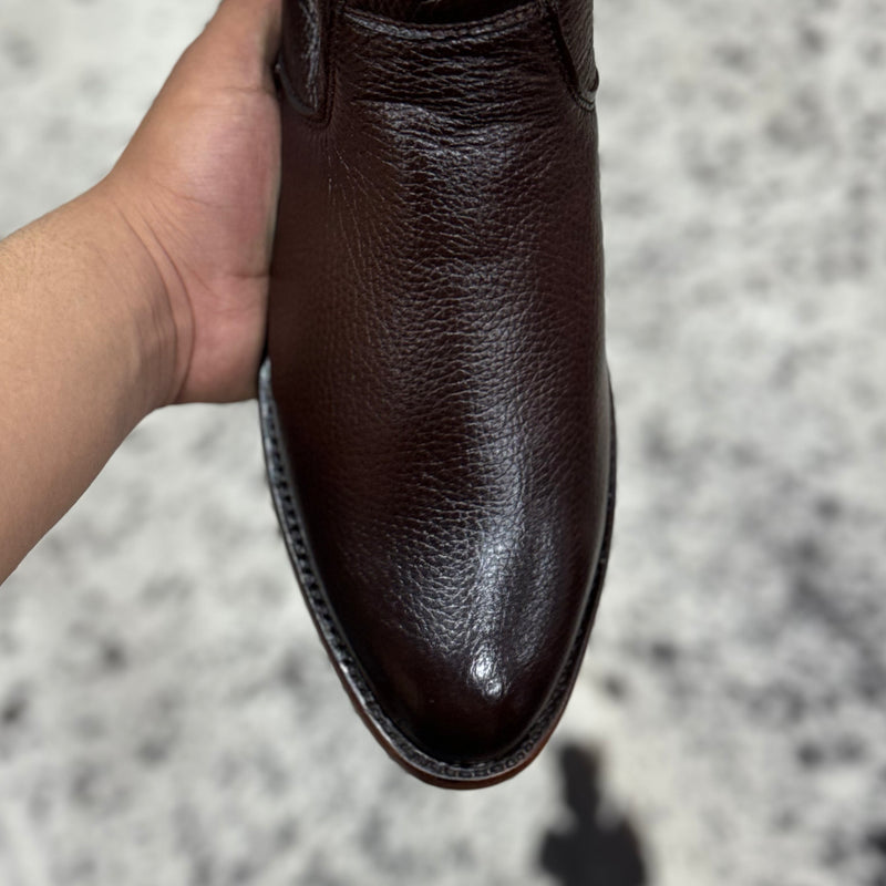 COMBO OVAL VENADO TABACO ZÍPER