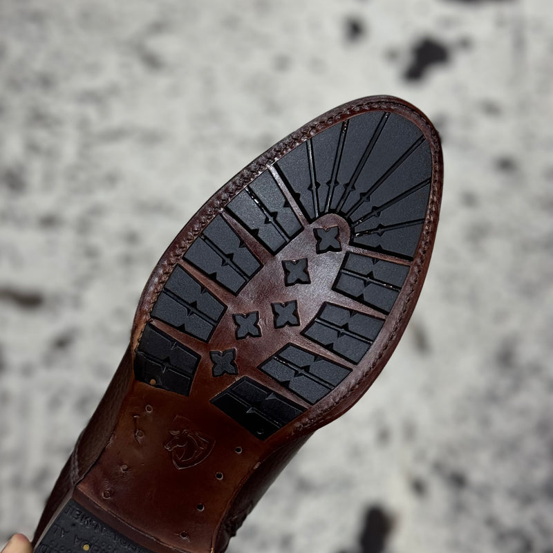 COMBO OVAL VENADO TABACO ZÍPER