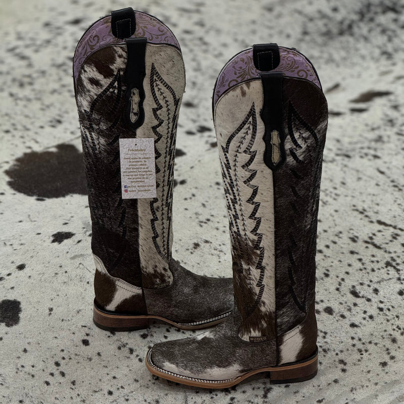 BOTAS VAQUERAS BULL PELO DE VACA TUBO ALTO