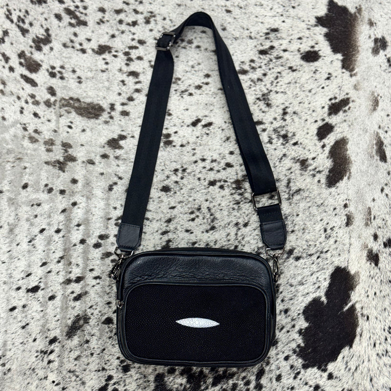 BANDOLERA DOBLE MANTARRAYA REY BLACK