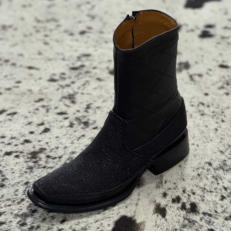 BOTINES OLIMPO MANTARRAYA PULIDA BLACK