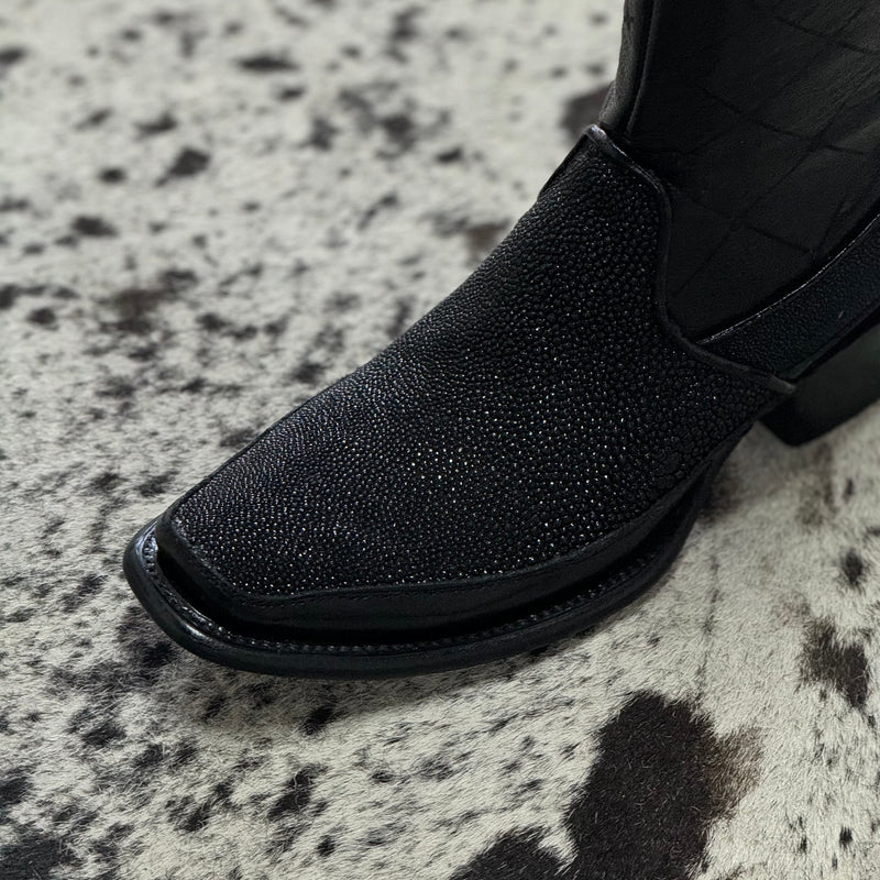 BOTINES OLIMPO MANTARRAYA PULIDA BLACK