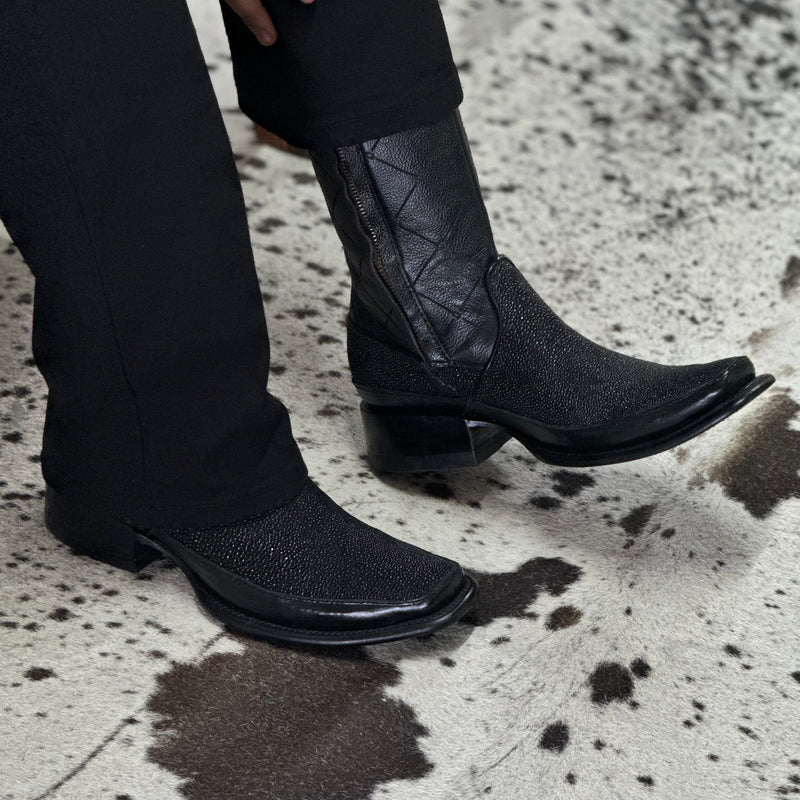 BOTINES OLIMPO MANTARRAYA PULIDA BLACK