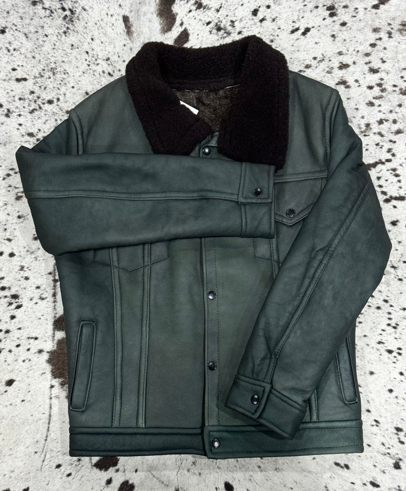 CHAMARRA BORREGO BROCHE GREEN