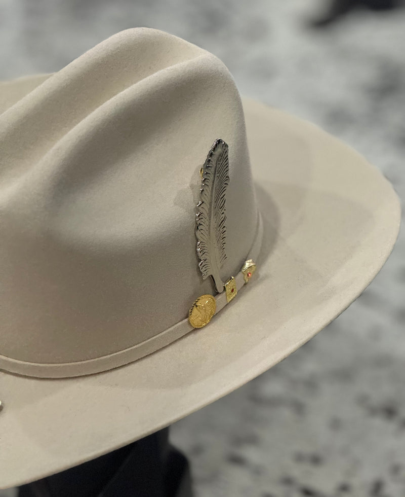 TEXANA MORCÓN ESTILO DIAMANTE PELO DE CONEJO ARENA 200x