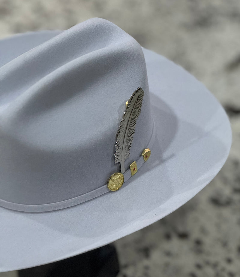 TEXANA MORCÓN ESTILO DIAMANTE PELO DE CONEJO GRIS CRISTAL 200x