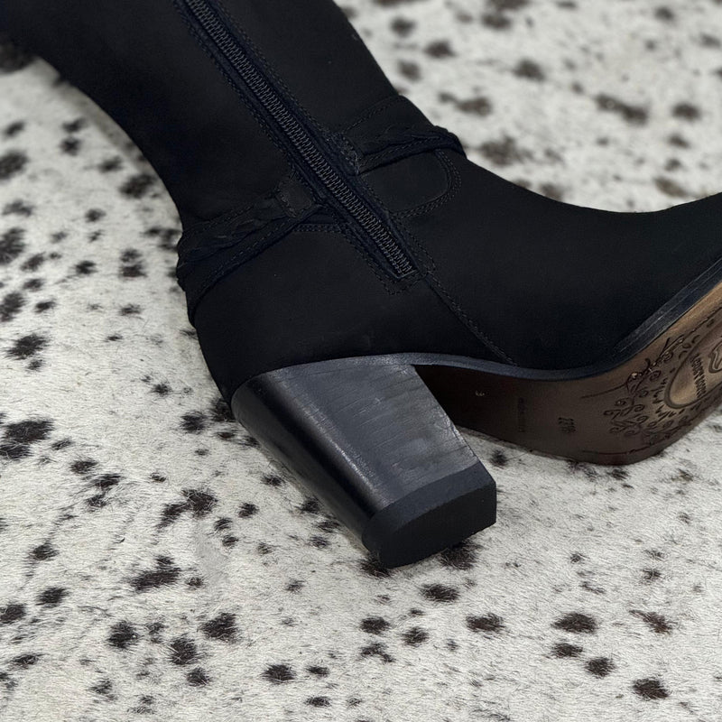 BOTAS VAQUERAS SUBLIME BLACK NOBUCK TUBO ALTO