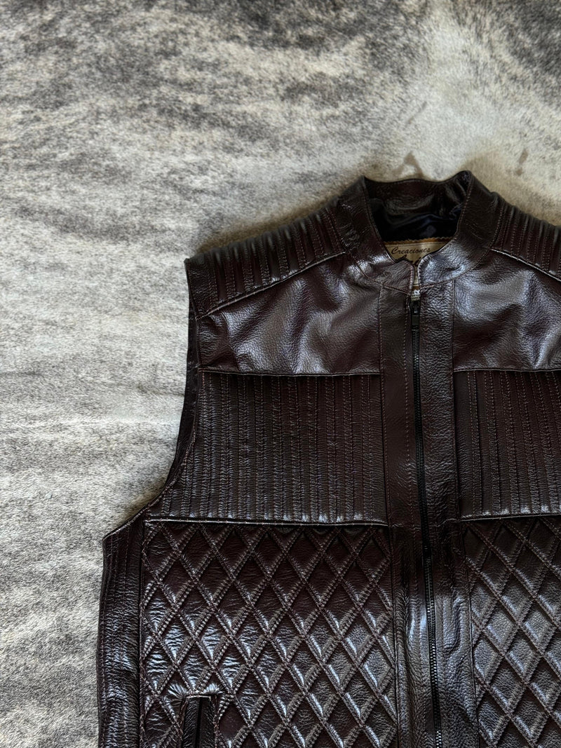 CHALECO RES CRAZY ABULLONADO TABACO