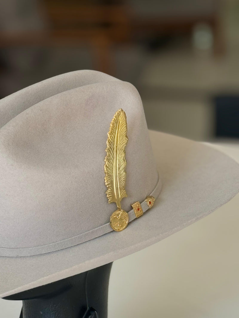 TEXANA MORCÓN ESTILO DIAMANTE PELO DE CONEJO ARENA 200x