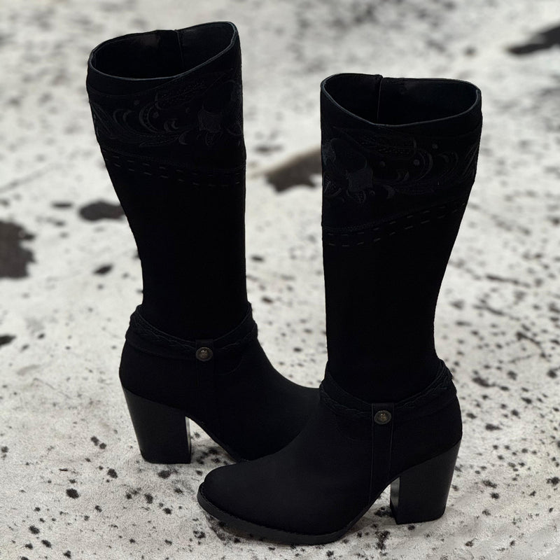 BOTAS VAQUERAS SUBLIME BLACK NOBUCK TUBO ALTO